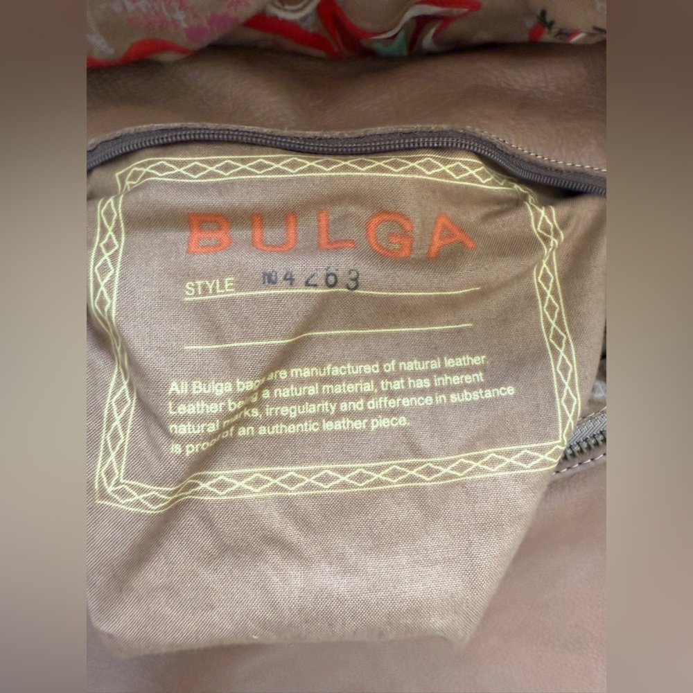 BULGA Large Tassel Soft Pebbled Leather Multi Compartment Hobo Bag - Picture 16 of 16